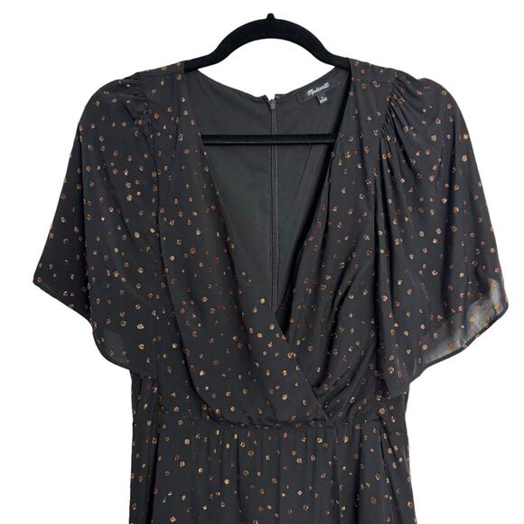 Madewell Cape Sleeve Mini Dress in Metallic Dots - Picture 5 of 8